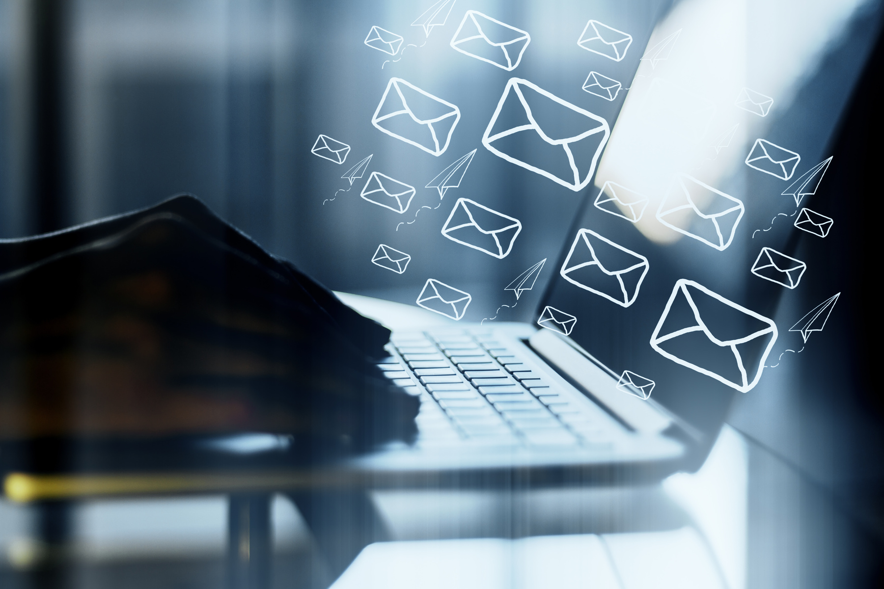 E-mail network and communication concept